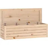 vidaXL Opbergbox 109x36,5x33 cm massief grenenhout
