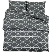 vidaXL Beddengoedset, grijs, 220x240 cm, katoen