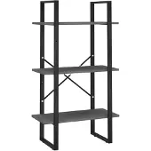 vidaXL Opbergrek 60x30x105 cm massief grenenhout grijs