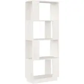vidaXL Boekenkast/kamerscherm 51x25x132 cm massief grenenhout wit
