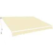 vidaXL Luifel handmatig uittrekbaar 600 cm crème