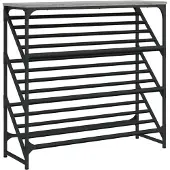 vidaXL Schoenenrek 90x30x85 cm bewerkt hout grijs sonoma