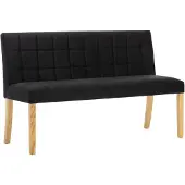 vidaXL Bankje 140 cm fluweel zwart