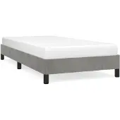 vidaXL Bedframe zonder matras 100x200 cm fluweel lichtgrijs
