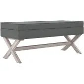 vidaXL Opbergkruk 110x45x49 cm stof donkergrijs