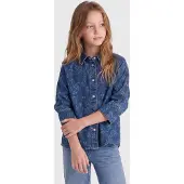 ONLY GIRLS Blouse 'KOGGrace' blauw / blauw denim