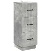 vidaXL Ladekast 33 x 34,5 x 87 cm Bewerkt hout Betongrijs