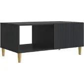 vidaXL Salontafel Zwart 90 x 50 x 40 cm Bewerkt hout