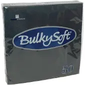 BulkySoft | Servetten 2-laags | Zwart | 33x33cm | 1200 stuks