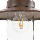 LINDBY Tuinpadverlichting Eloretta, dimbaar, bruin / roest, metaal, Landelijk, Tuinpad verlichting
