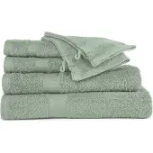 Tiseco HOME STUDIO - Gastendoek RIVA - SET/10 - 100% katoen - 450 g/m² - 100% katoen - superzacht en zeer absorberend - 30x50 cm - Groen