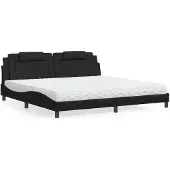 vidaXL Bed "Viana" met matras kunstleer zwart 200x200 cm