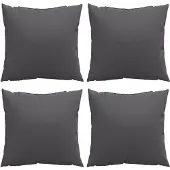 vidaXL Bankkussens 4 st 60x60 cm stof antracietkleurig
