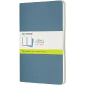 Moleskine Cahier Journals - Large - Blanco - Blauw - set van 3