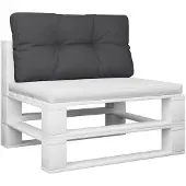vidaXL Palletkussen 80x40x12 cm stof zwart