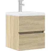vidaXL Wastafelonderkast Sonoma-eikenhout, 41x38,5x45cm, houtvezel