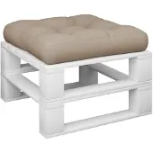 vidaXL Palletkussen 60x60x12 cm stof taupe