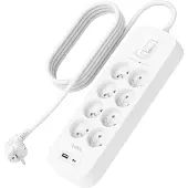 Belkin Surge Protection 8 Outlet 2 Meter Usb C Wit