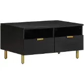 vidaXL Salontafel 80x54x40 cm bewerkt hout zwart