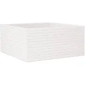 vidaXL Plantenbak 100x100x46 cm massief grenenhout wit