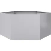 vidaXL Plantenbak zeshoek 104x90x45 cm gegalvaniseerd staal
