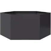 vidaXL Plantenbak zeshoek 104x90x45 cm staal zwart