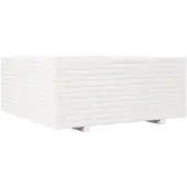 vidaXL Plantenbak 110x110x49,5 cm massief grenenhout wit