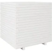 vidaXL Plantenbak 70x70x72,5 cm massief grenenhout wit