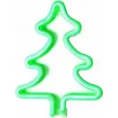 Forever Neon LED Kerstboom/Denboom, groen, kerst, ster, raamdecoratie, werkt op USB en batterijen, kerstdecoratie