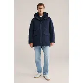 We fashion Winterparka donkerblauw