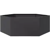 vidaXL Plantenbak zeshoek 138x120x45 cm staal zwart