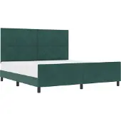 vidaXL Boxspring bed met hoofdeinde Donkergroen 180 x 200 cm Fluweel