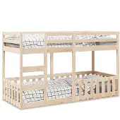 vidaXL Stapelbed massief grenenhout 80x200 cm