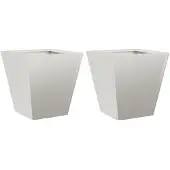 vidaXL Plantenbakken 2 st 30x30x30 cm roestvrij staal