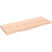 vidaXL Wastafelblad 100x40x(2-4) cm onbehandeld massief hout