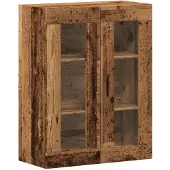 vidaXL Wandkast 69,5x34x90 cm oud houtkleurig