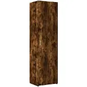 vidaXL Opbergkast smal 50x42,5x225 cm bewerkt hout gerookt eikenkleur