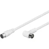 Pro 67350 coax-kabel 5 meter F plug Wit