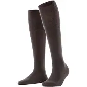 Falke Softmerino lang eenkleurig wol katoen kniekousen dames bruin - maat 39-40
