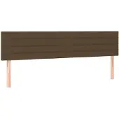 vidaXL Hoofdborden 180x5x78/88 cm stof donkerbruin
