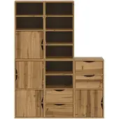 vidaXL Bijzetkasten 5 st "ODDA" 40x24x79 cm massief grenenhout