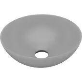 vidaXL Wastafel rond keramiek lichtgrijs