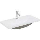 vidaXL Inbouwwastafel met kraan 81x39x18 cm keramiek wit