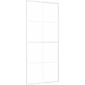 vidaXL Schuifdeur 90x205 cm ESG-glas en aluminium wit