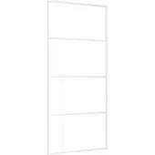 vidaXL Schuifdeur 90x205 cm mat ESG-glas en aluminium wit