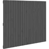 vidaXL Wandhoofdbord 127,5x3x110 cm massief grenenhout grijs