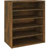 vidaXL Schoenenkast 60x35x70 cm bewerkt hout gerookt eikenkleurig