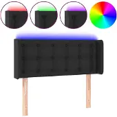 vidaXL Hoofdbord LED 103x16x78/88 cm kunstleer zwart