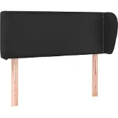 vidaXL Hoofdbord met randen 93x23x78/88 cm kunstleer zwart