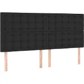 vidaXL Hoofdbord zwart 180x5x118/128 cm kunstleer